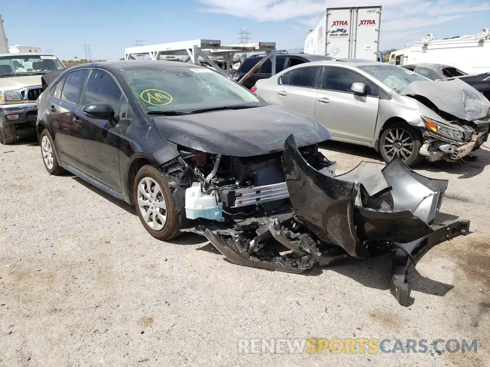 1 Photograph of a damaged car 5YFEPRAE2LP143901 TOYOTA COROLLA 2020