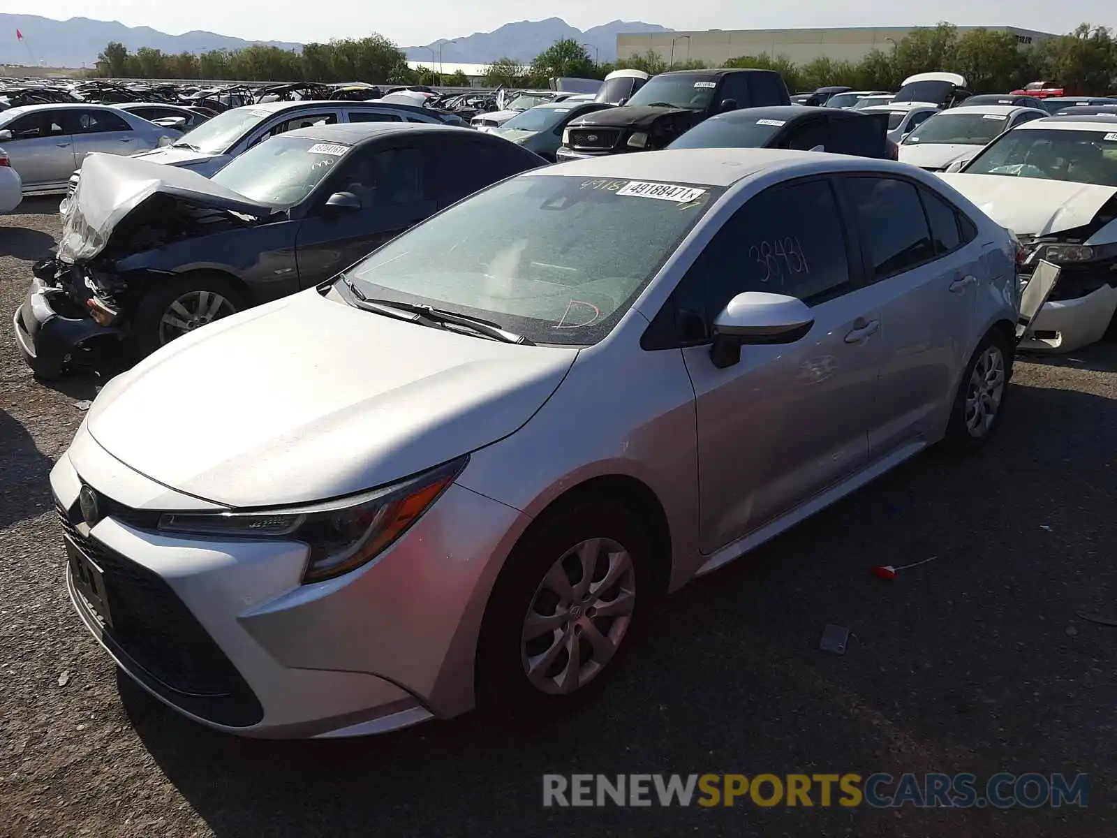 2 Photograph of a damaged car 5YFEPRAE3LP005638 TOYOTA COROLLA 2020