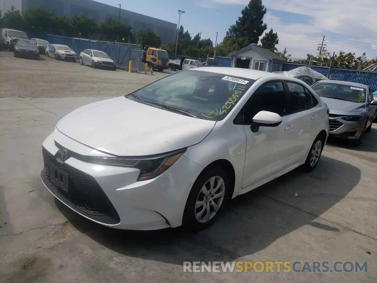 2 Photograph of a damaged car 5YFEPRAE3LP007714 TOYOTA COROLLA 2020