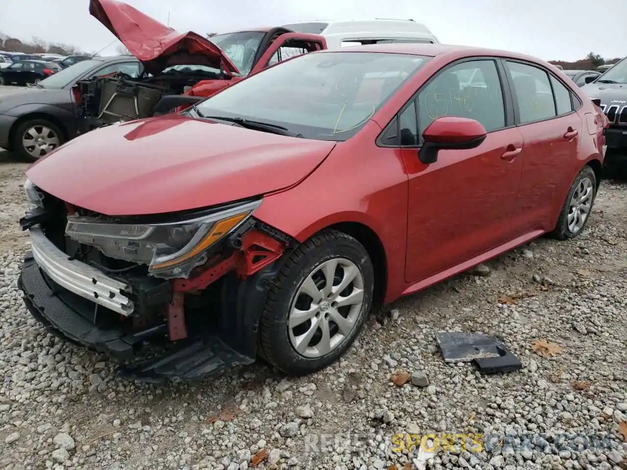 2 Photograph of a damaged car 5YFEPRAE3LP012184 TOYOTA COROLLA 2020