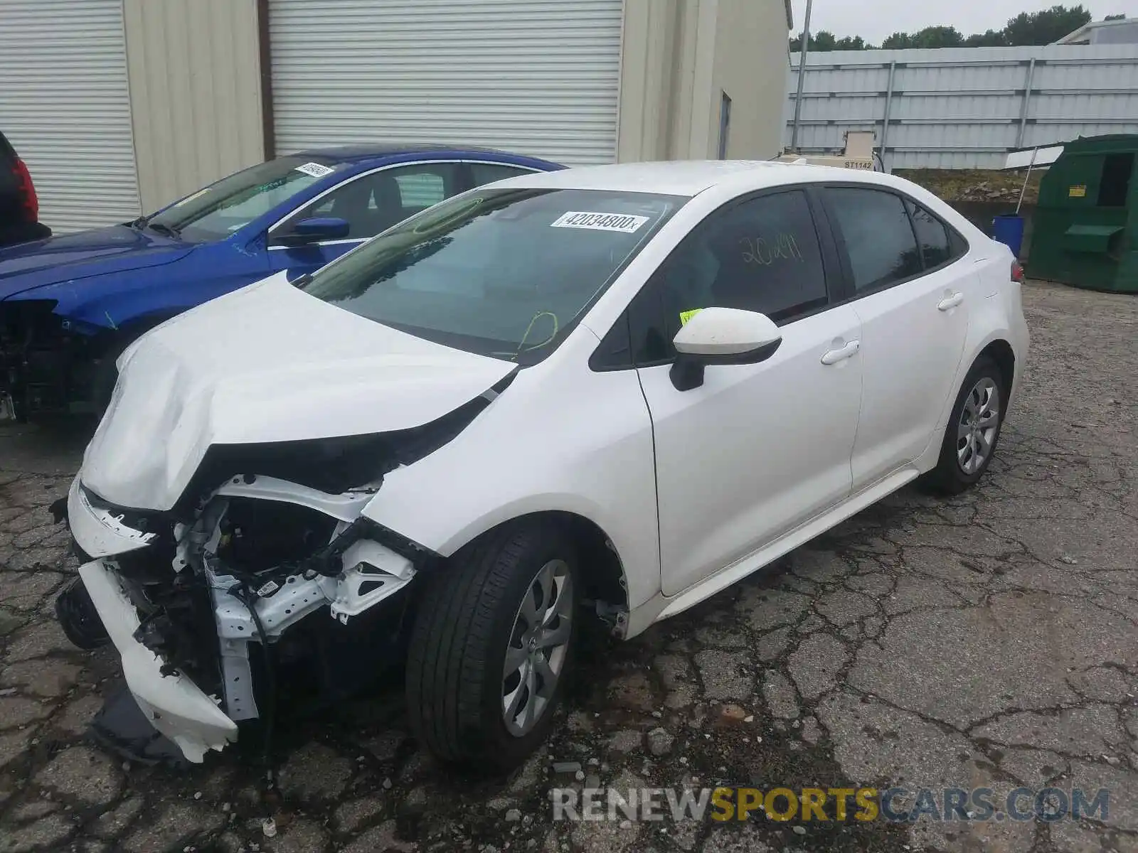 2 Photograph of a damaged car 5YFEPRAE3LP012508 TOYOTA COROLLA 2020