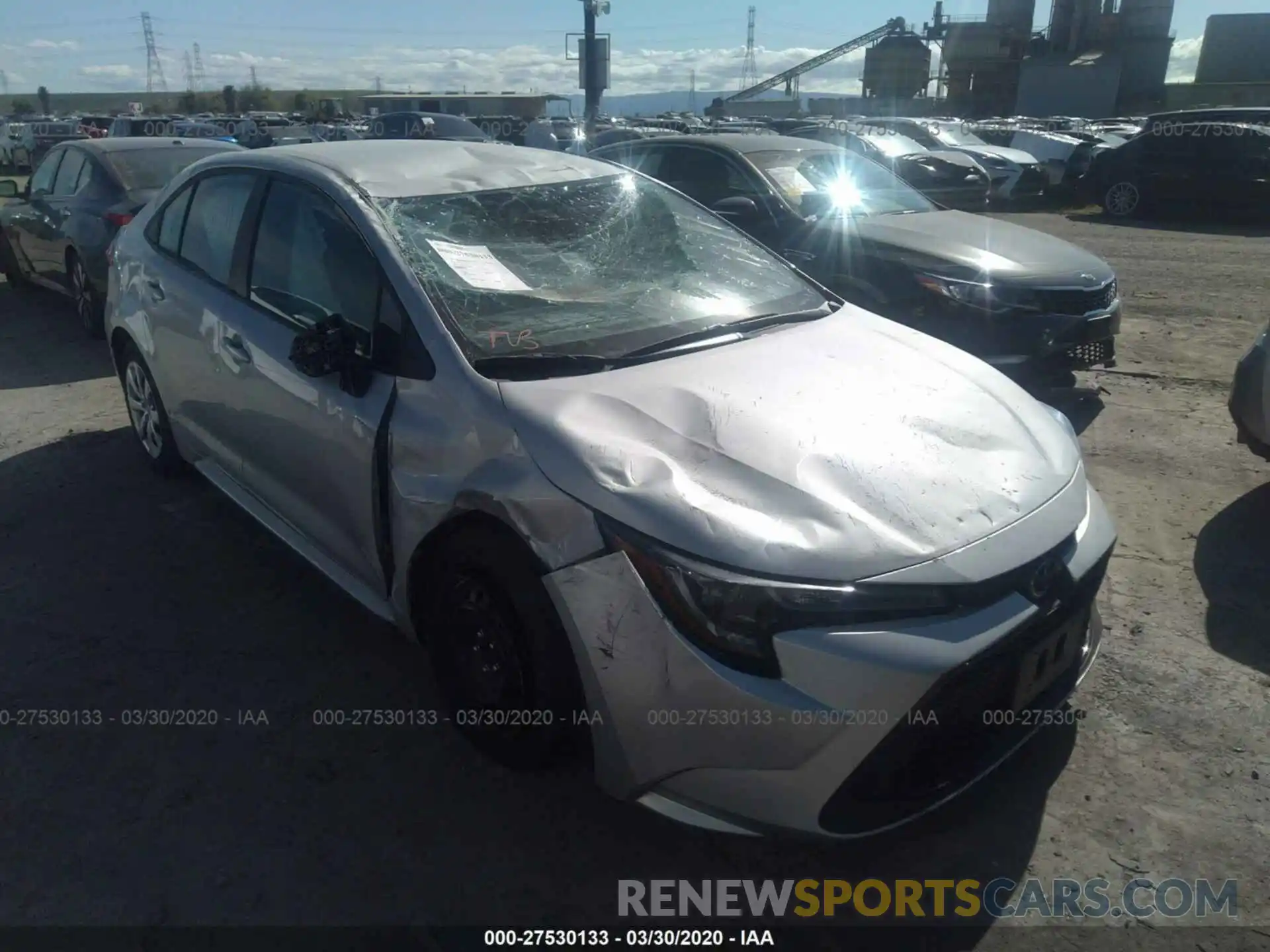 1 Photograph of a damaged car 5YFEPRAE3LP020804 TOYOTA COROLLA 2020