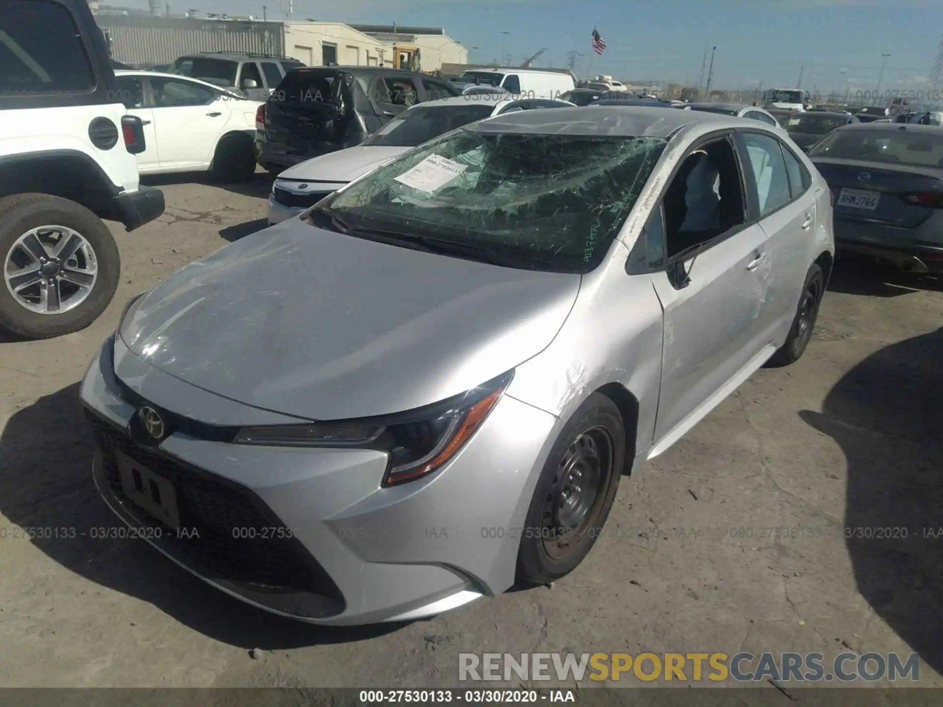 2 Photograph of a damaged car 5YFEPRAE3LP020804 TOYOTA COROLLA 2020