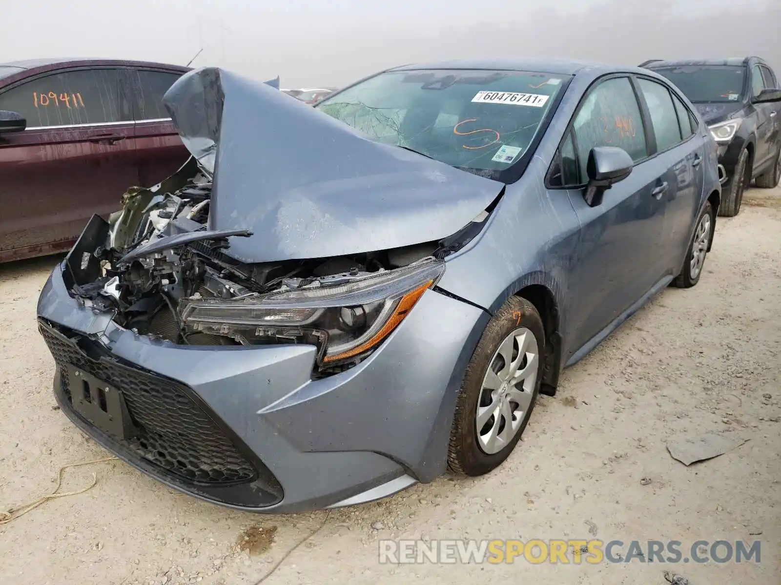 2 Photograph of a damaged car 5YFEPRAE3LP024920 TOYOTA COROLLA 2020