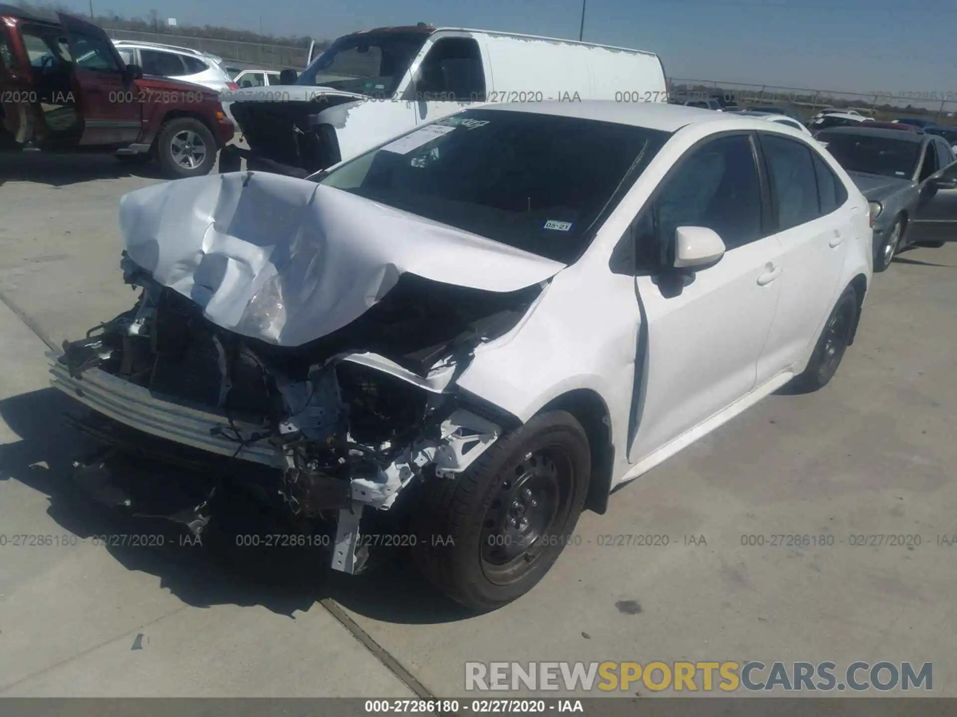 2 Photograph of a damaged car 5YFEPRAE3LP025033 TOYOTA COROLLA 2020