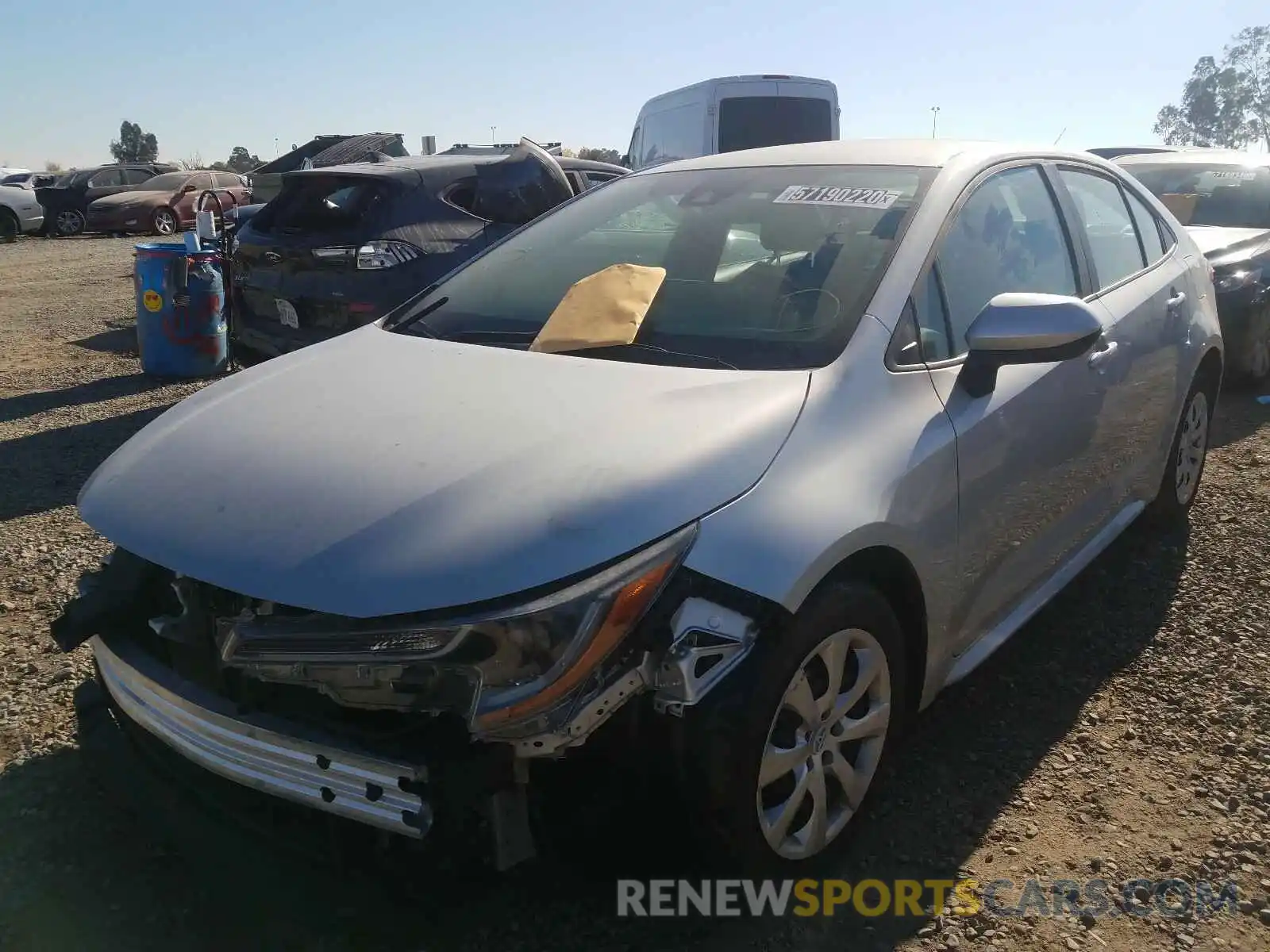 2 Photograph of a damaged car 5YFEPRAE3LP025419 TOYOTA COROLLA 2020