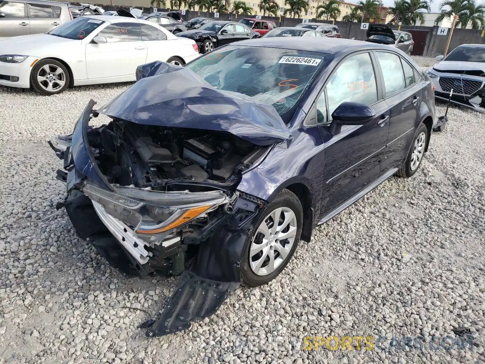 2 Photograph of a damaged car 5YFEPRAE3LP025551 TOYOTA COROLLA 2020