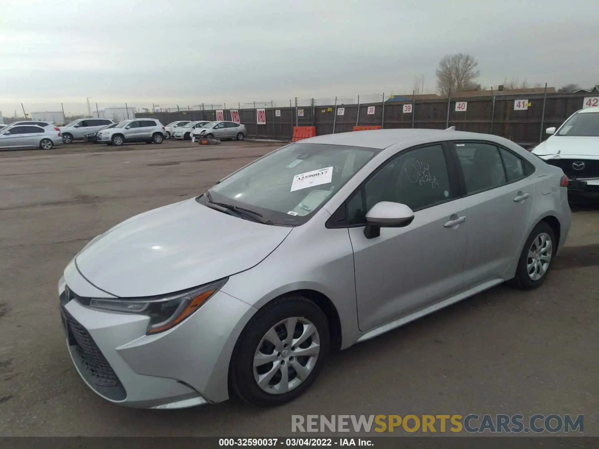 2 Photograph of a damaged car 5YFEPRAE3LP029891 TOYOTA COROLLA 2020