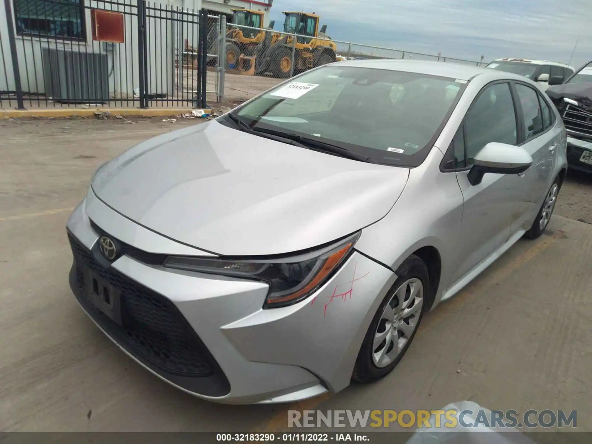 2 Photograph of a damaged car 5YFEPRAE3LP033844 TOYOTA COROLLA 2020