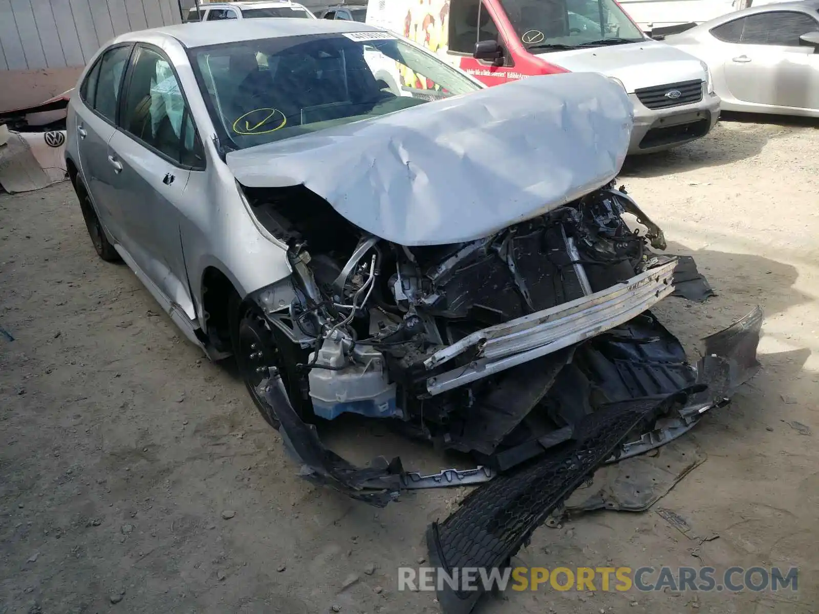 1 Photograph of a damaged car 5YFEPRAE3LP037554 TOYOTA COROLLA 2020