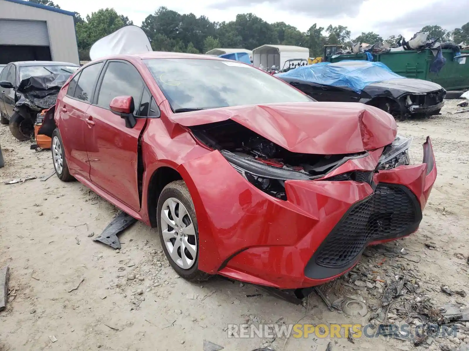 1 Photograph of a damaged car 5YFEPRAE3LP040972 TOYOTA COROLLA 2020