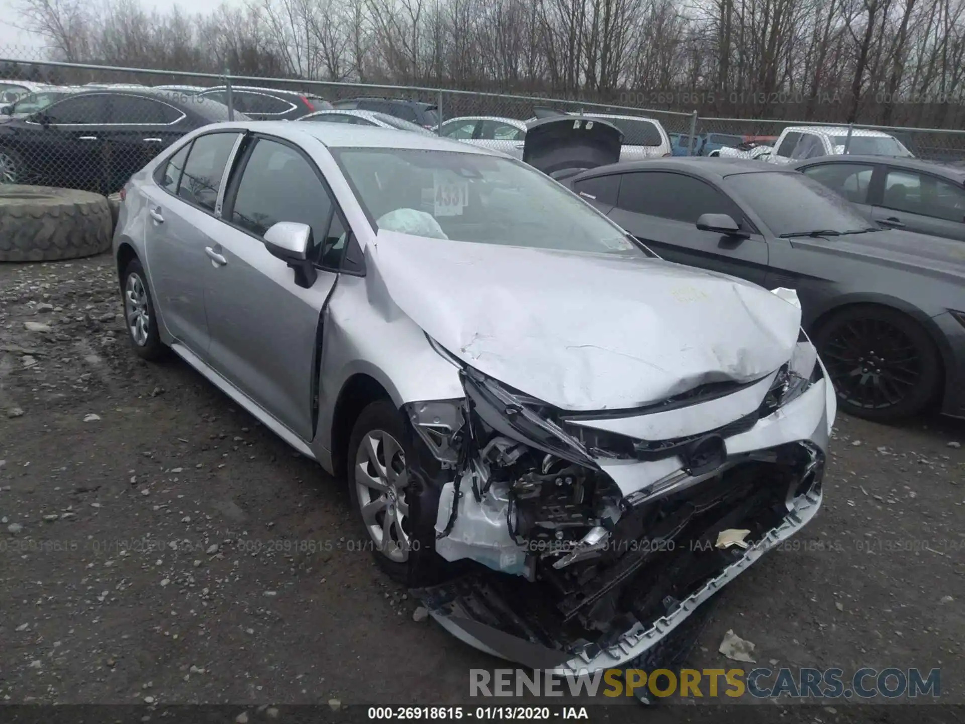 1 Photograph of a damaged car 5YFEPRAE3LP043807 TOYOTA COROLLA 2020