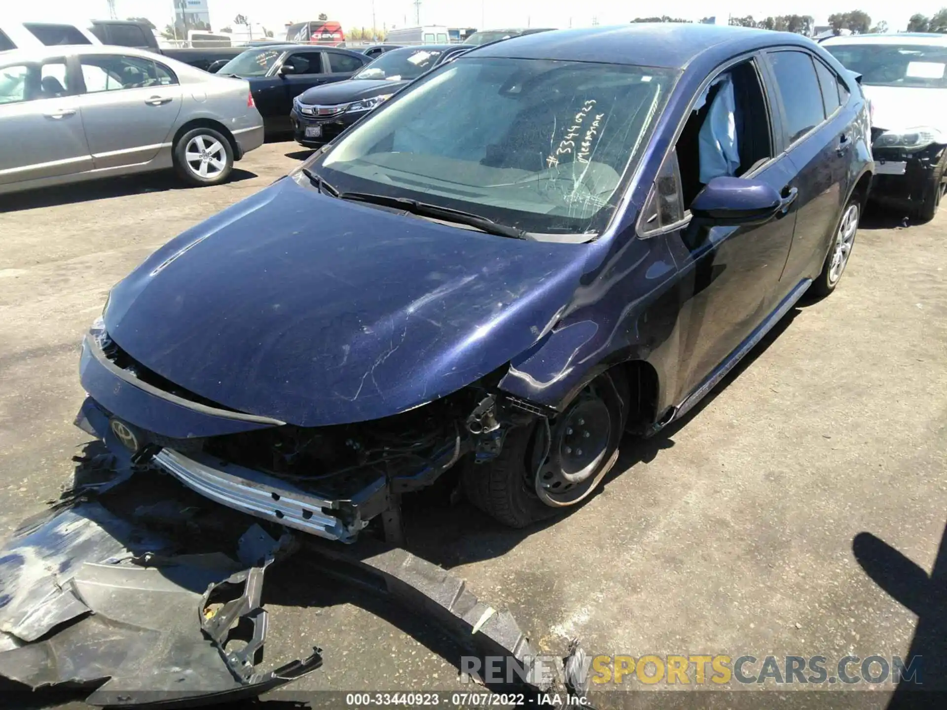 2 Photograph of a damaged car 5YFEPRAE3LP045833 TOYOTA COROLLA 2020