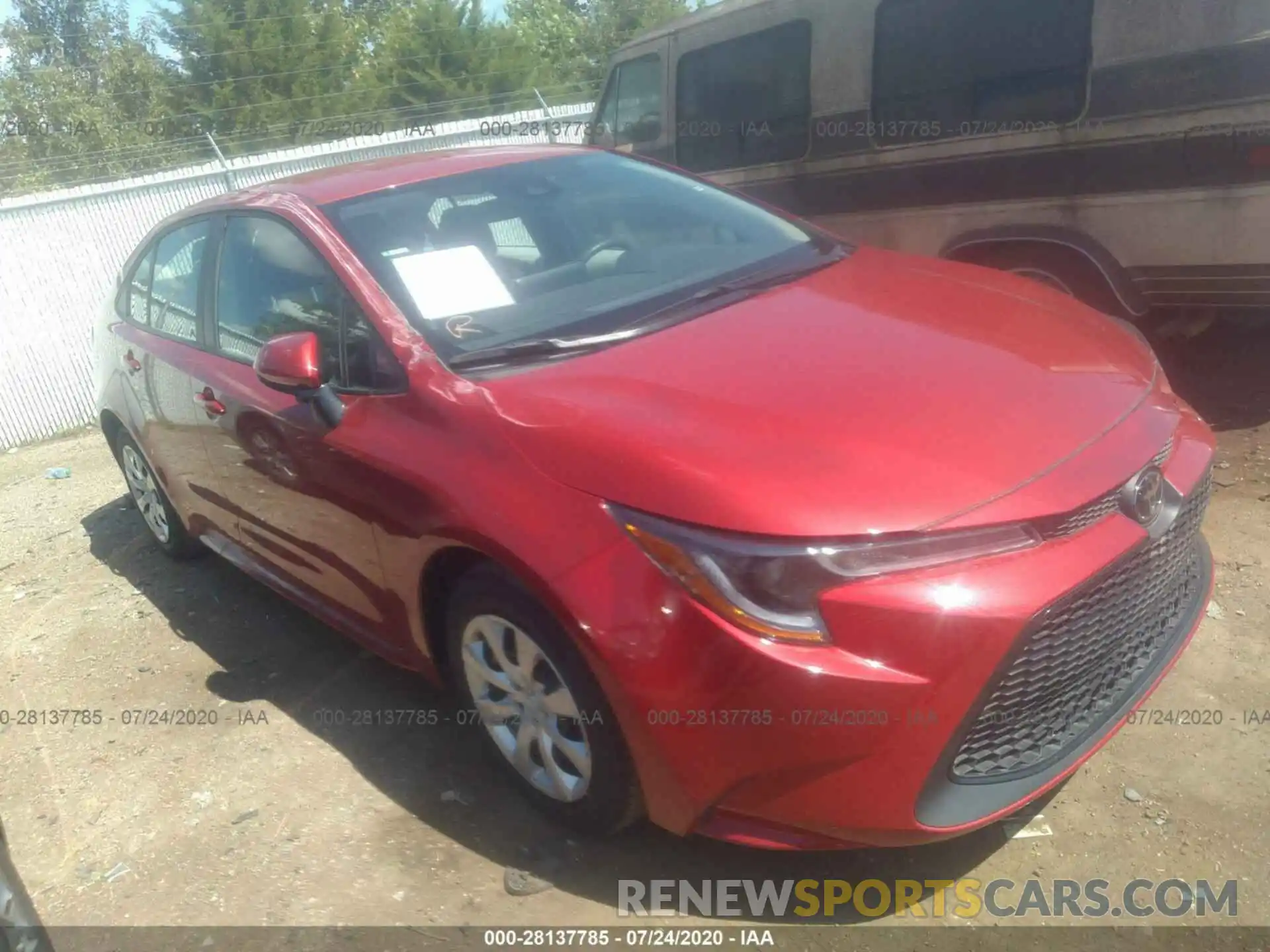 1 Photograph of a damaged car 5YFEPRAE3LP047095 TOYOTA COROLLA 2020