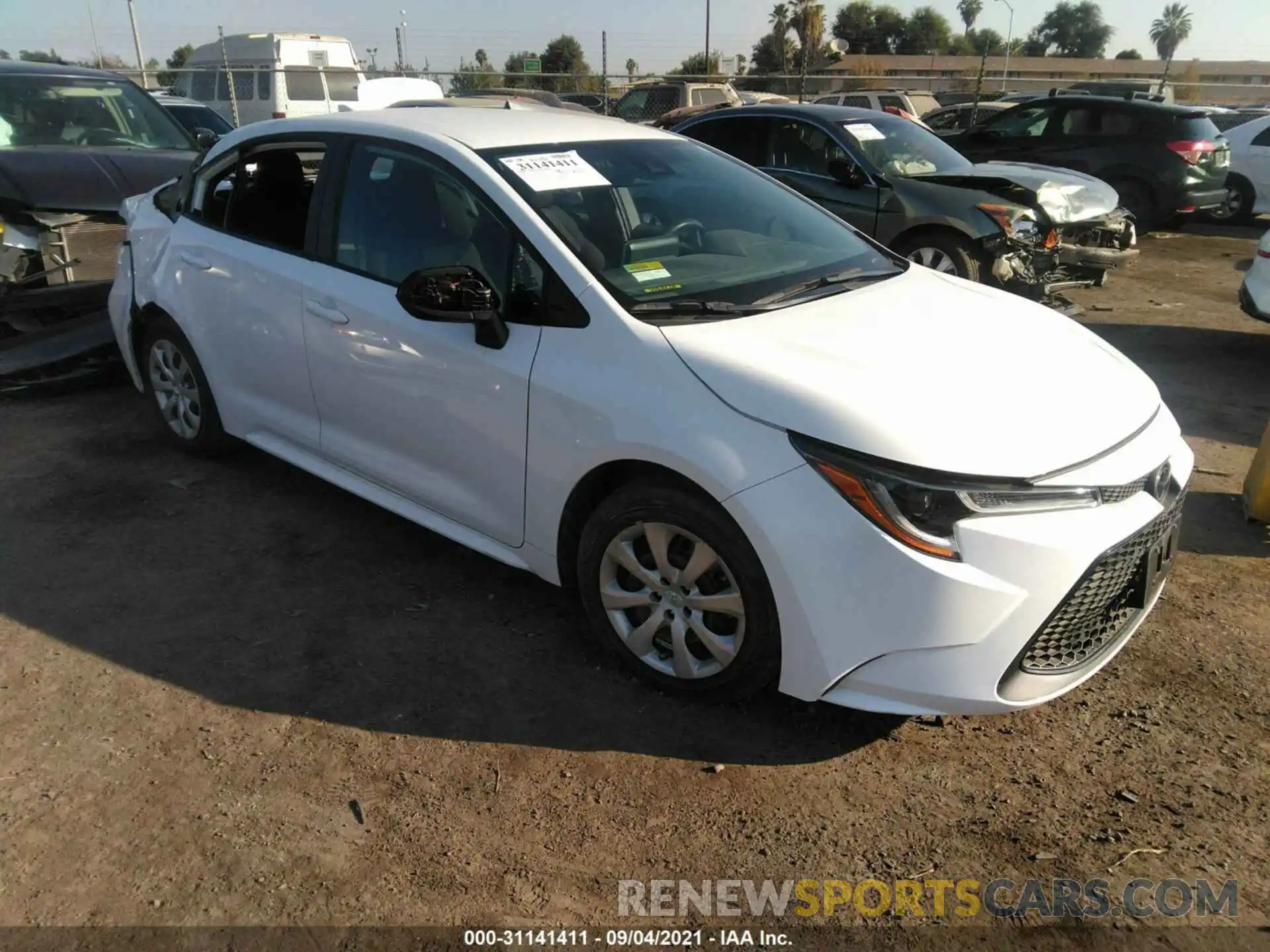 1 Photograph of a damaged car 5YFEPRAE3LP050448 TOYOTA COROLLA 2020