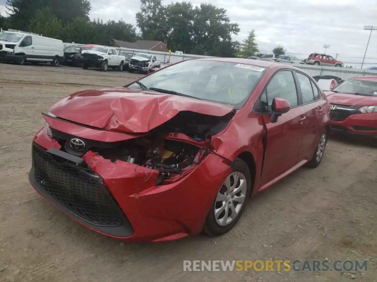 2 Photograph of a damaged car 5YFEPRAE3LP052541 TOYOTA COROLLA 2020