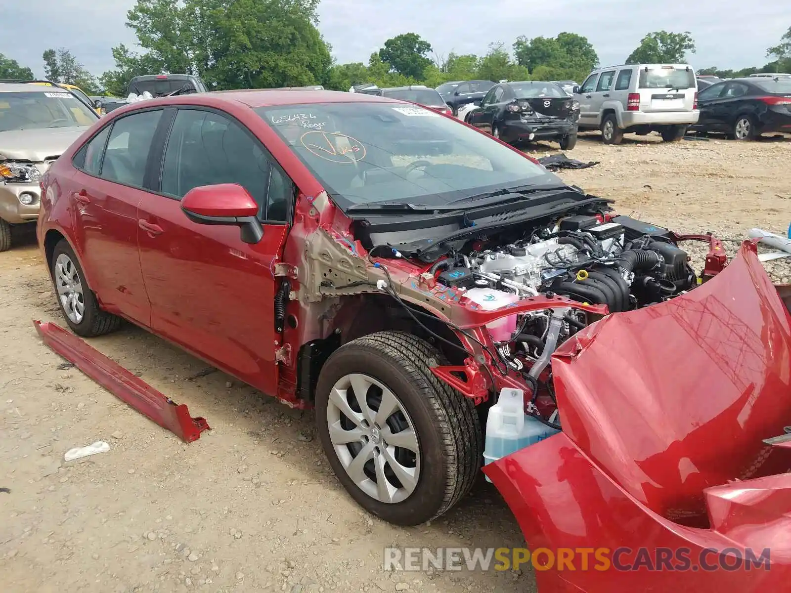 1 Photograph of a damaged car 5YFEPRAE3LP053687 TOYOTA COROLLA 2020