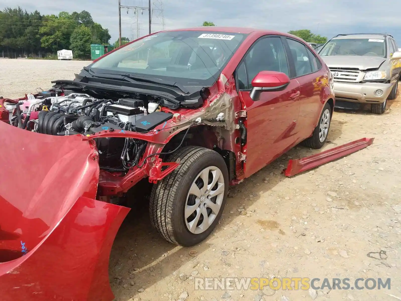 2 Photograph of a damaged car 5YFEPRAE3LP053687 TOYOTA COROLLA 2020