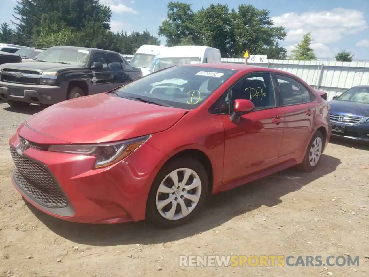 2 Photograph of a damaged car 5YFEPRAE3LP054743 TOYOTA COROLLA 2020