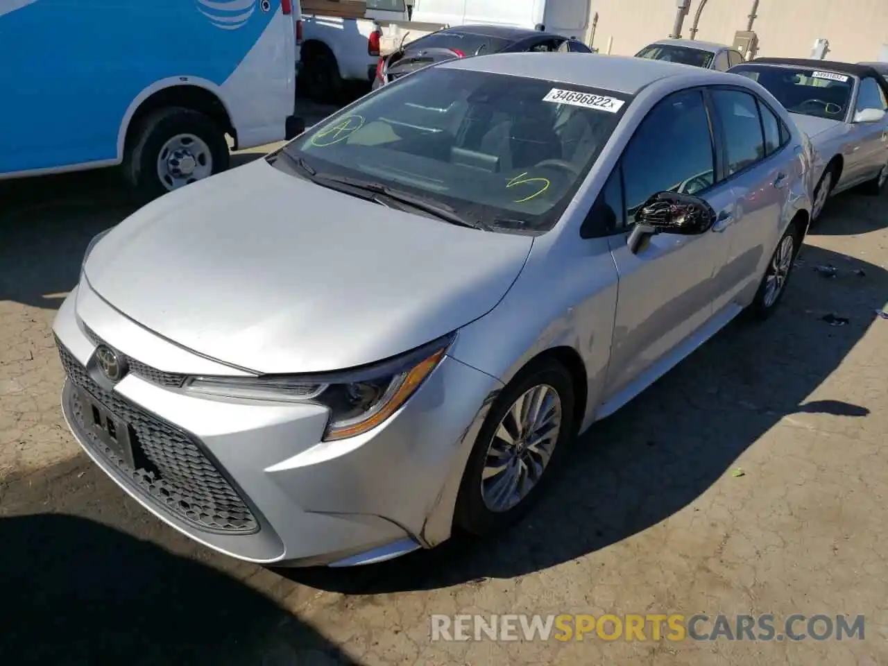 2 Photograph of a damaged car 5YFEPRAE3LP056279 TOYOTA COROLLA 2020