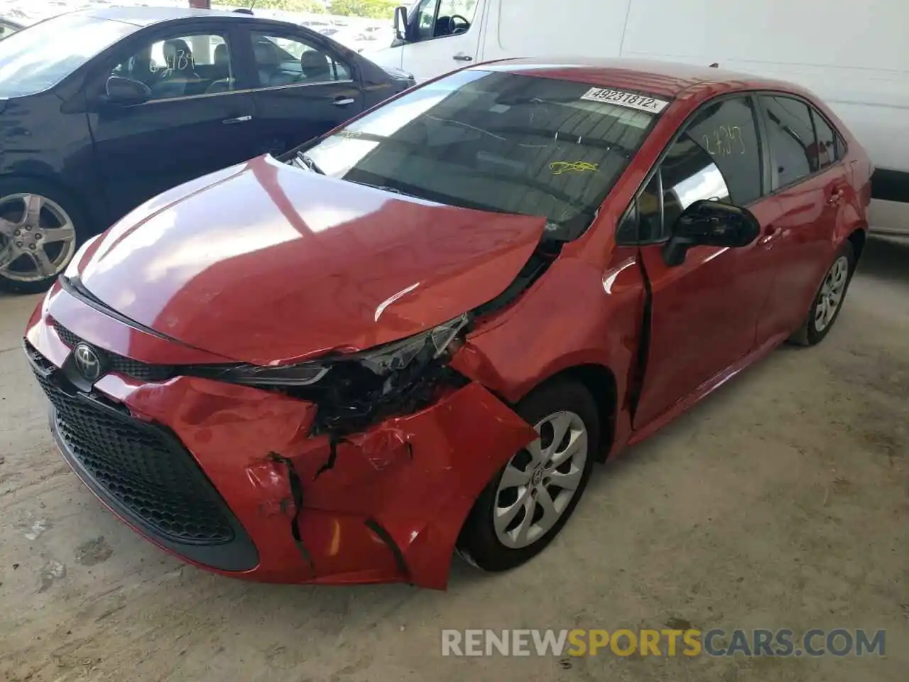 2 Photograph of a damaged car 5YFEPRAE3LP056444 TOYOTA COROLLA 2020