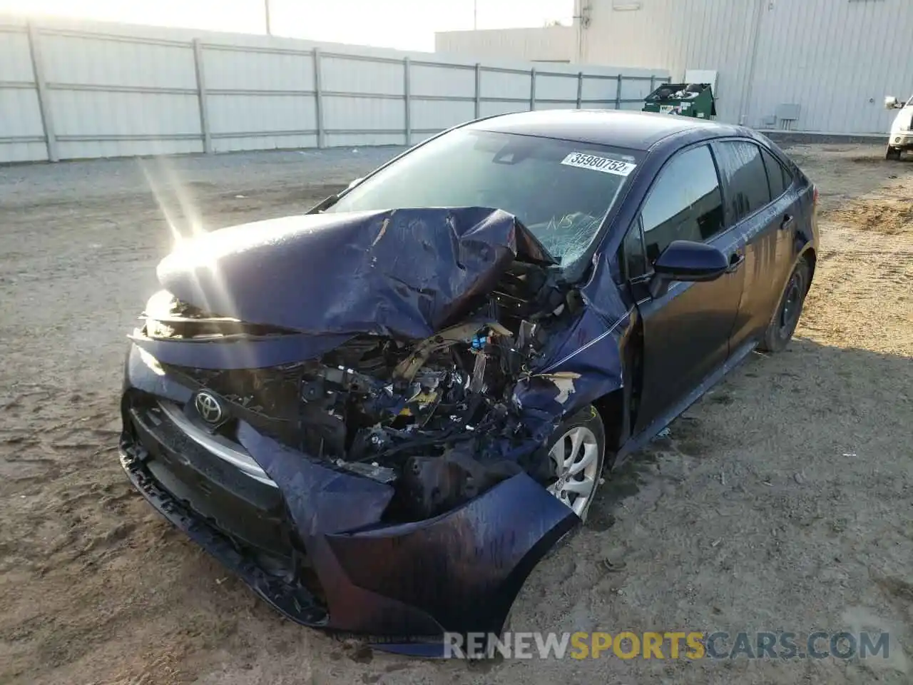 2 Photograph of a damaged car 5YFEPRAE3LP056623 TOYOTA COROLLA 2020