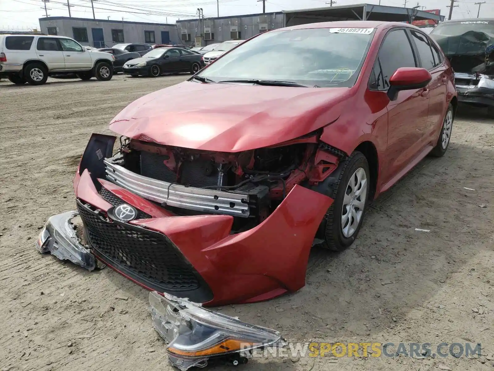 2 Photograph of a damaged car 5YFEPRAE3LP059313 TOYOTA COROLLA 2020