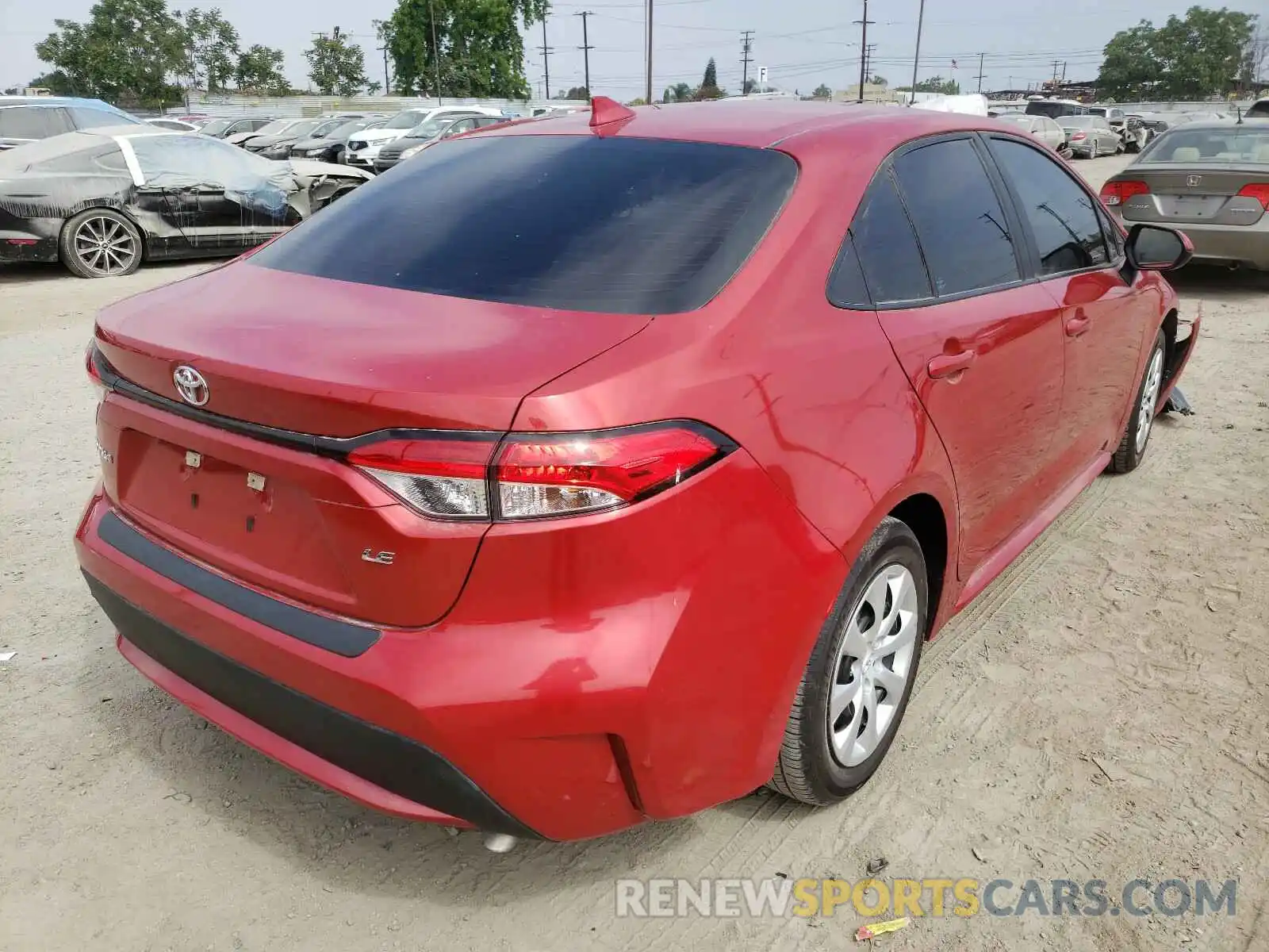 4 Photograph of a damaged car 5YFEPRAE3LP059313 TOYOTA COROLLA 2020