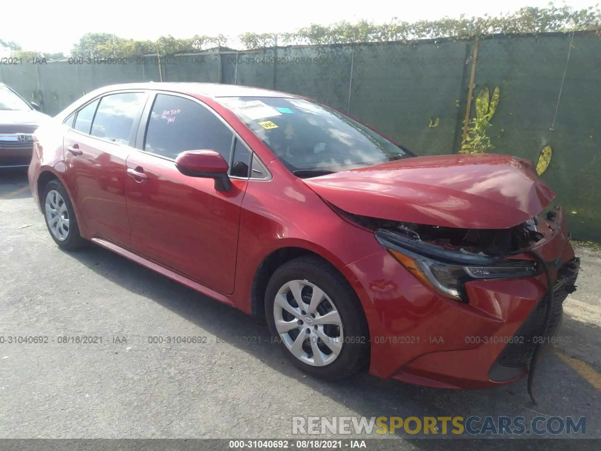 1 Photograph of a damaged car 5YFEPRAE3LP060221 TOYOTA COROLLA 2020