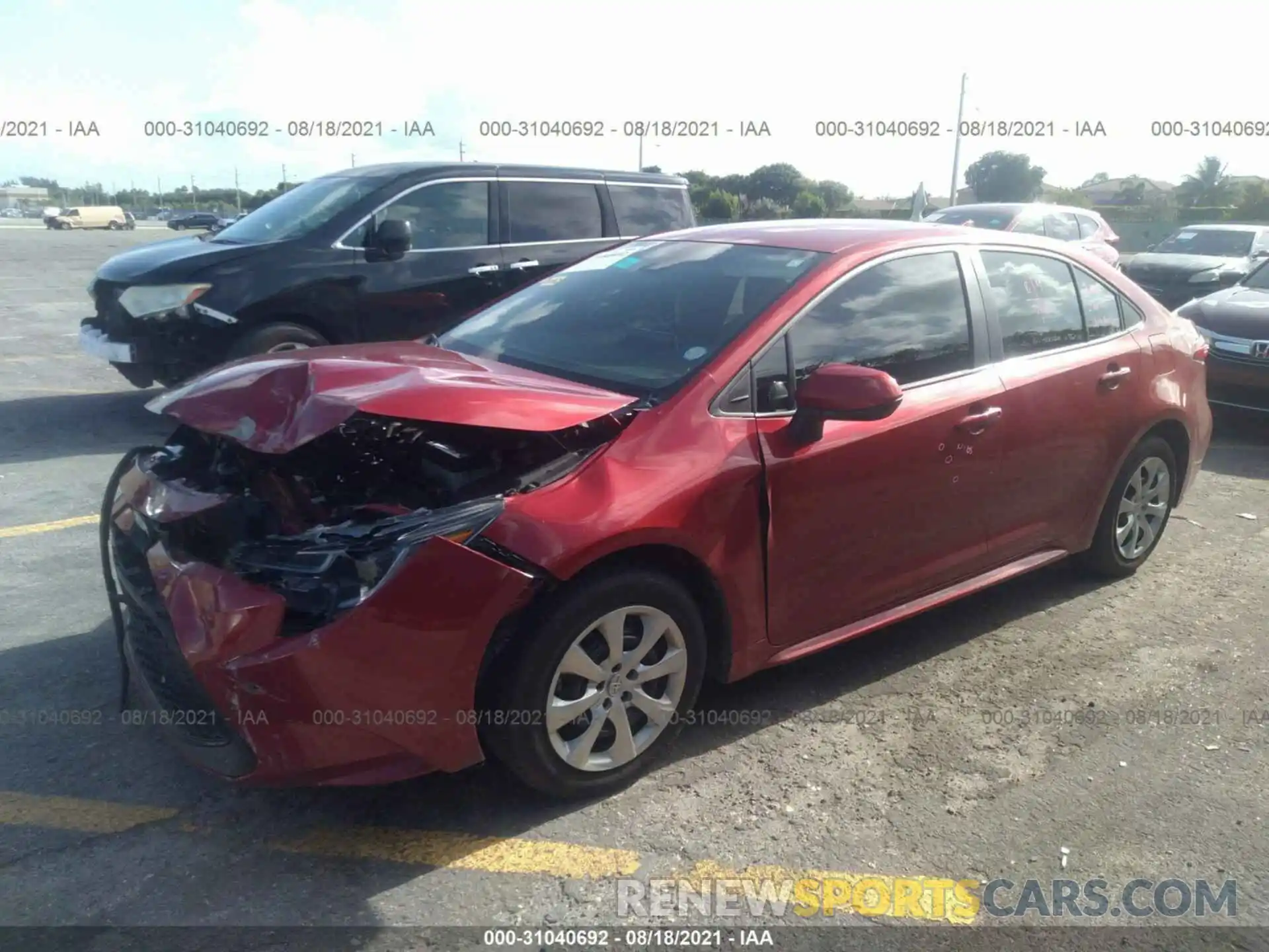 2 Photograph of a damaged car 5YFEPRAE3LP060221 TOYOTA COROLLA 2020