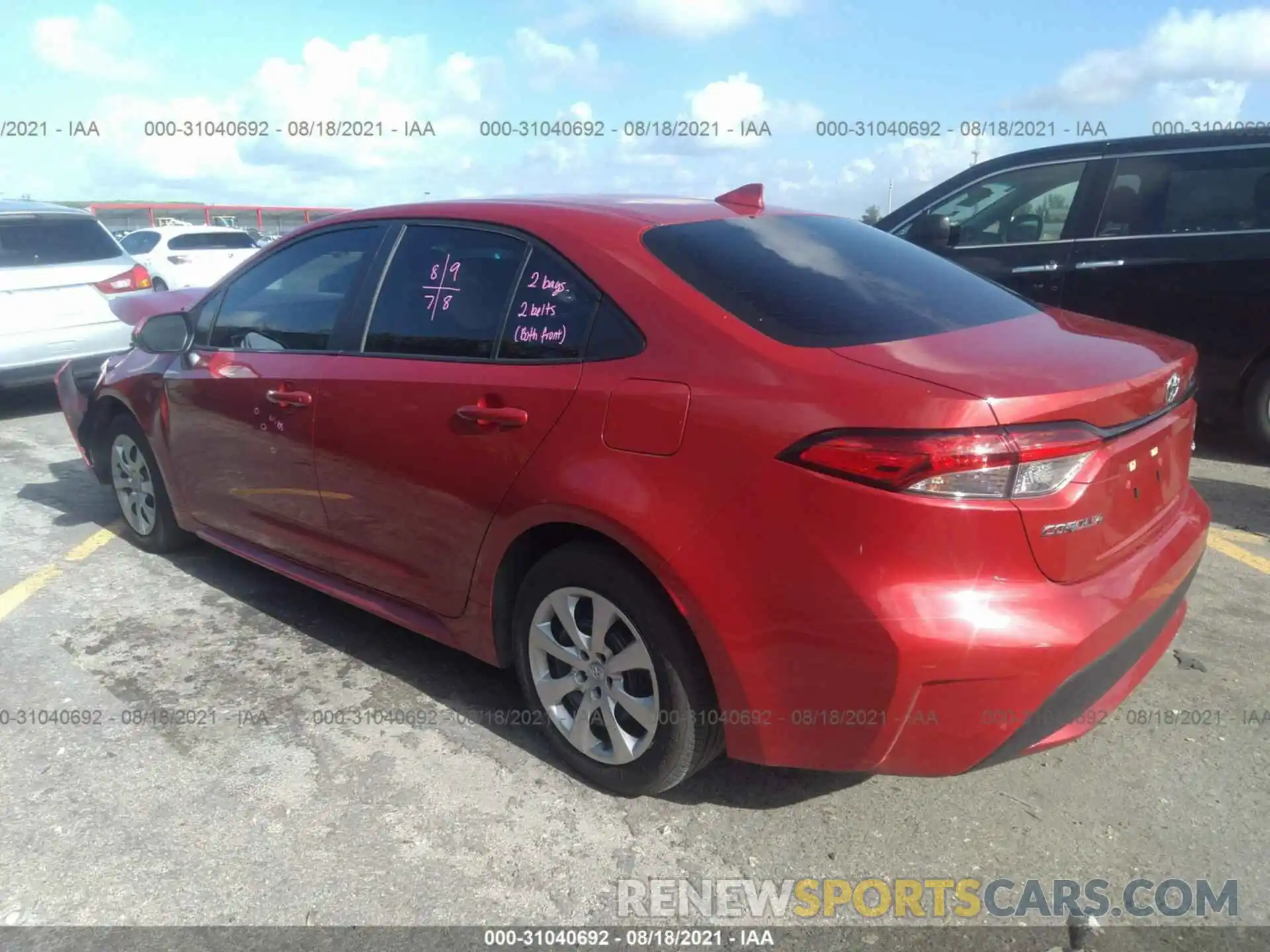 3 Photograph of a damaged car 5YFEPRAE3LP060221 TOYOTA COROLLA 2020