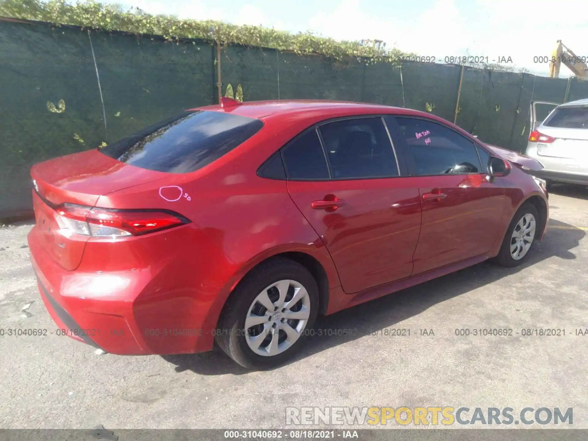 4 Photograph of a damaged car 5YFEPRAE3LP060221 TOYOTA COROLLA 2020