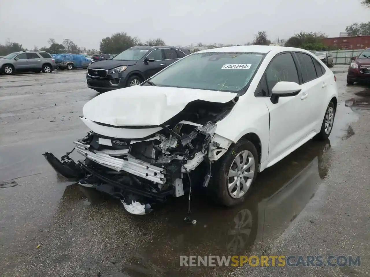 2 Photograph of a damaged car 5YFEPRAE3LP063099 TOYOTA COROLLA 2020