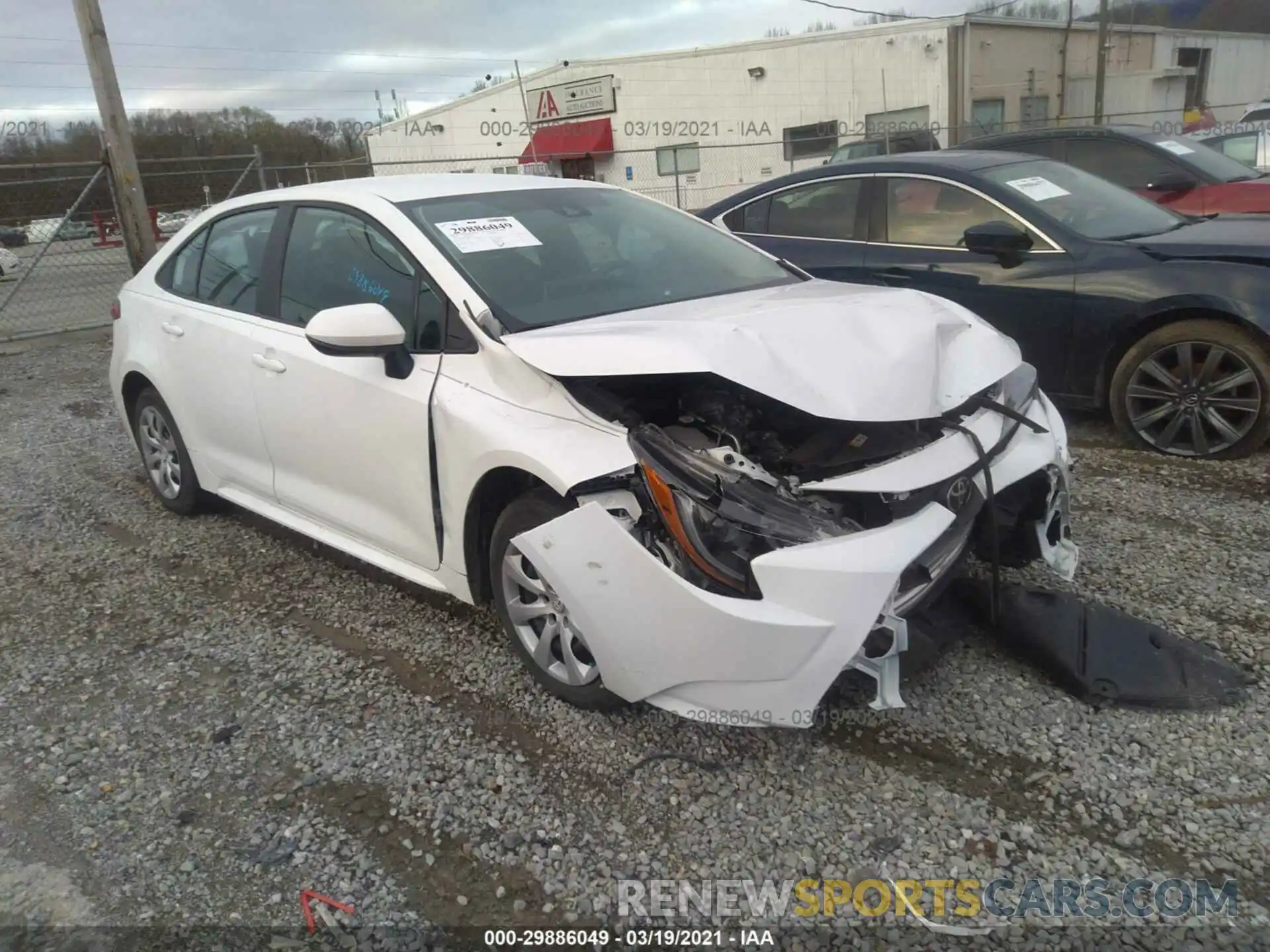 1 Photograph of a damaged car 5YFEPRAE3LP063300 TOYOTA COROLLA 2020