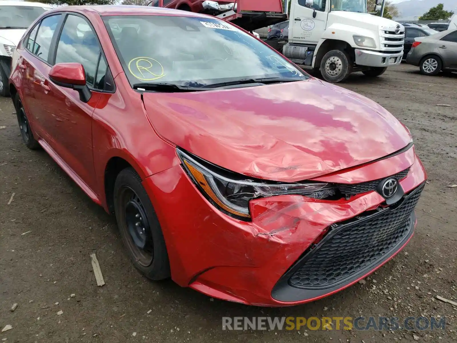 1 Photograph of a damaged car 5YFEPRAE3LP063426 TOYOTA COROLLA 2020