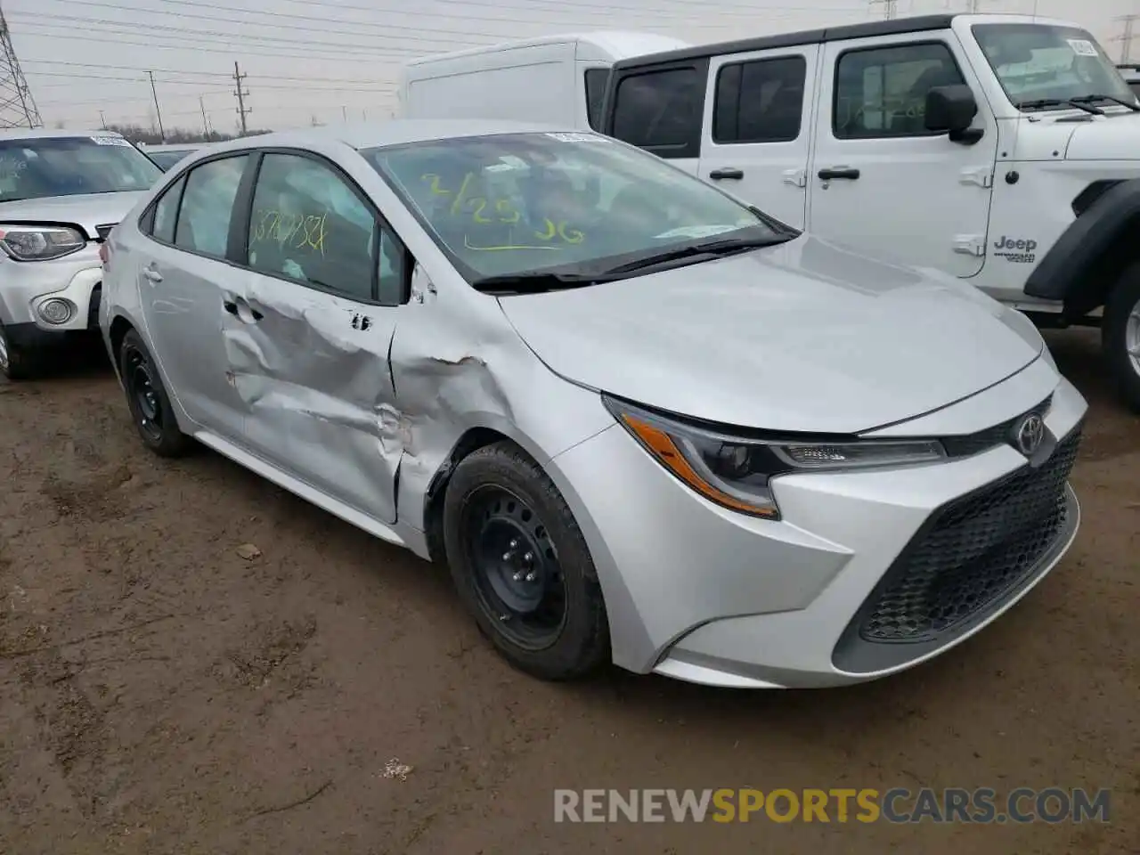 1 Photograph of a damaged car 5YFEPRAE3LP064155 TOYOTA COROLLA 2020