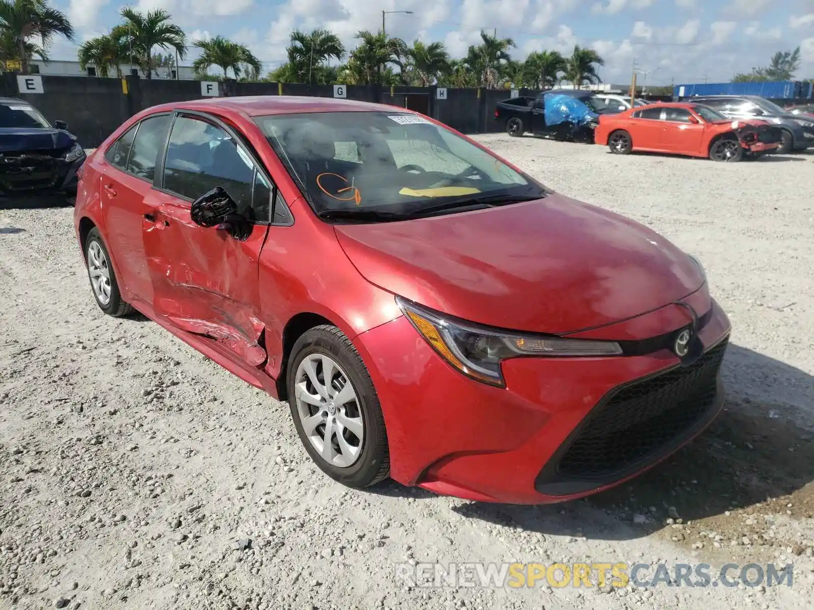 1 Photograph of a damaged car 5YFEPRAE3LP069078 TOYOTA COROLLA 2020