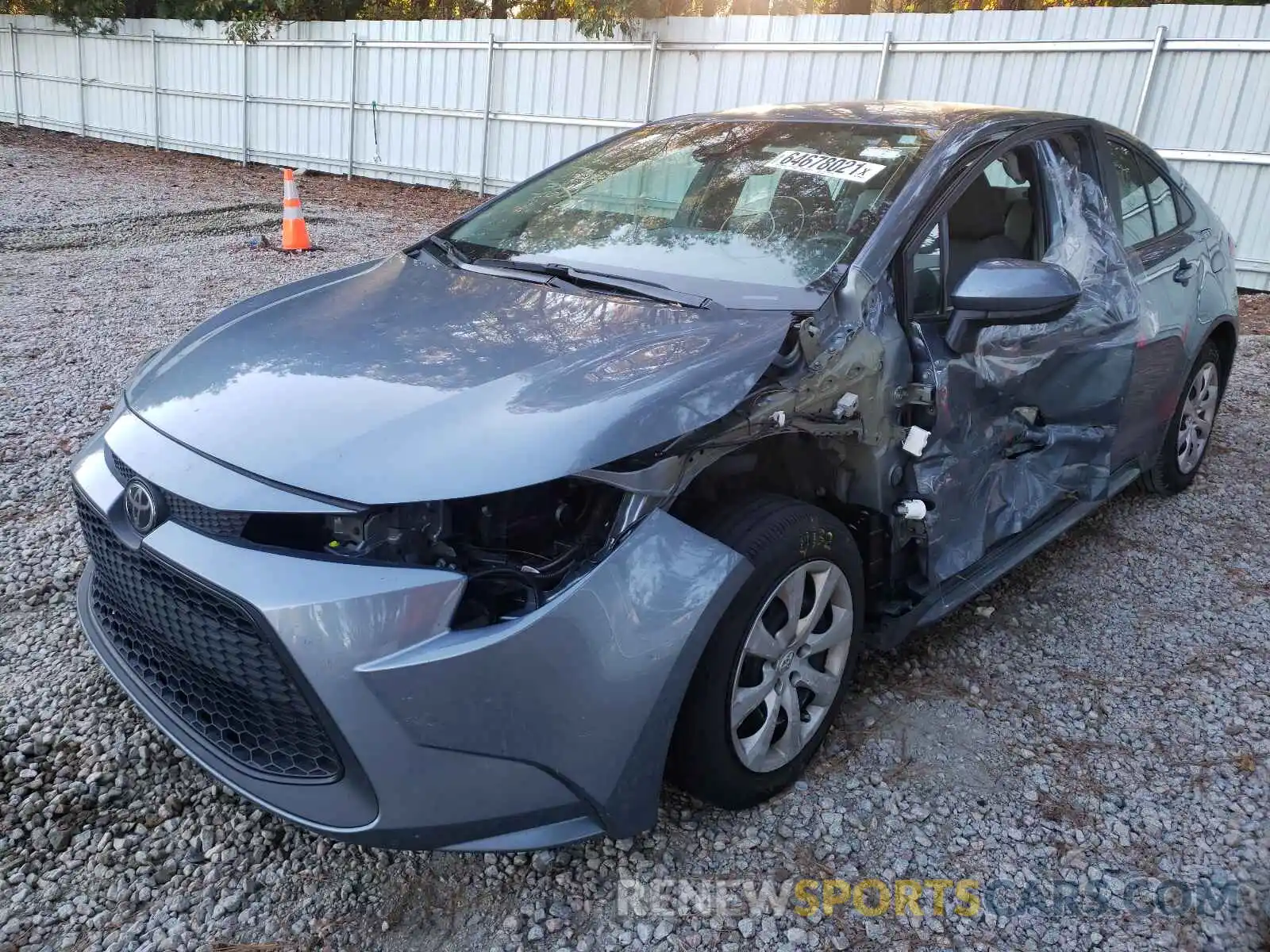 2 Photograph of a damaged car 5YFEPRAE3LP070330 TOYOTA COROLLA 2020