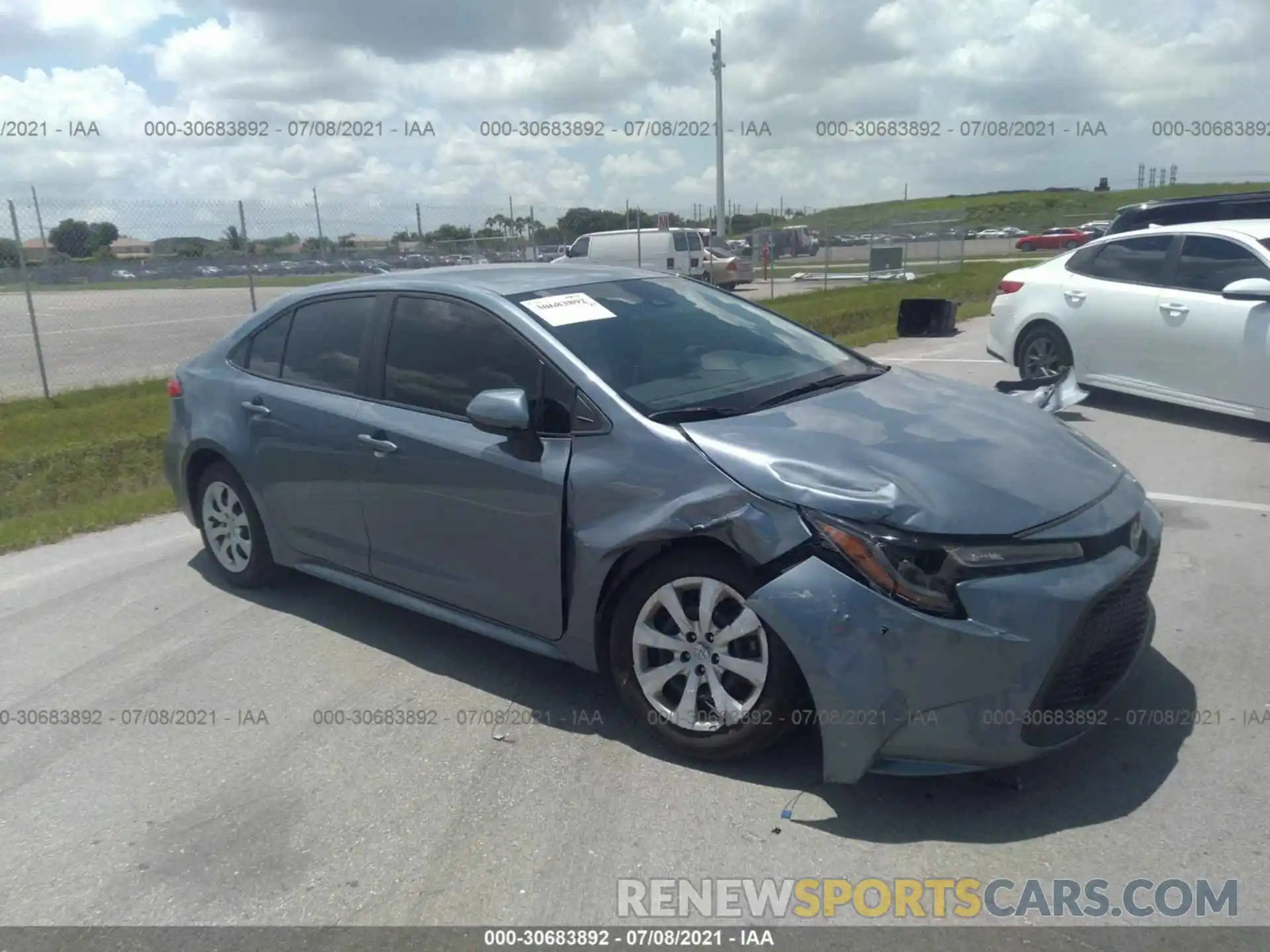 1 Photograph of a damaged car 5YFEPRAE3LP070411 TOYOTA COROLLA 2020