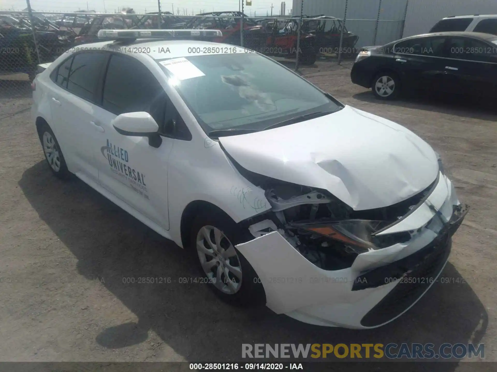 1 Photograph of a damaged car 5YFEPRAE3LP070487 TOYOTA COROLLA 2020