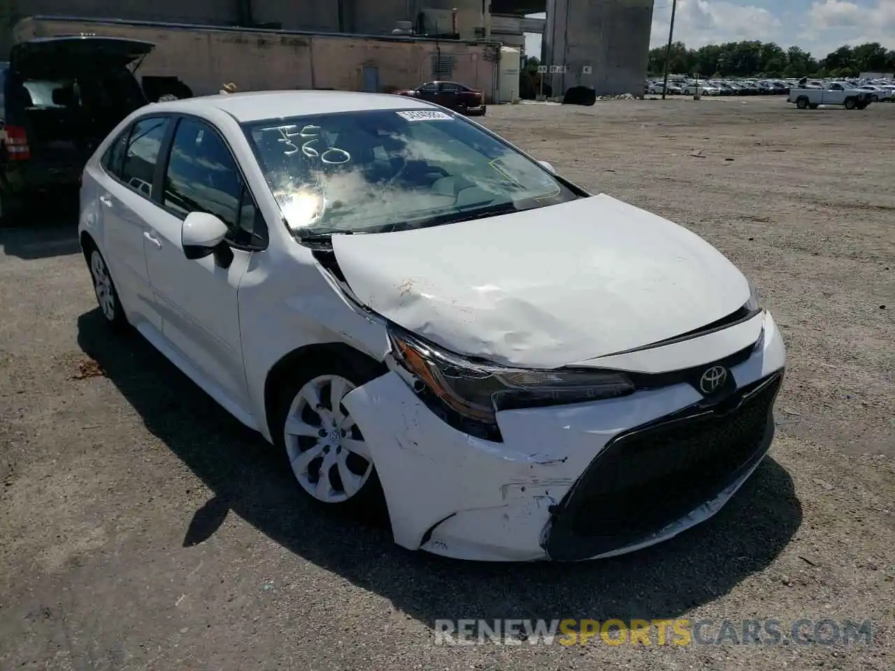 1 Photograph of a damaged car 5YFEPRAE3LP073132 TOYOTA COROLLA 2020