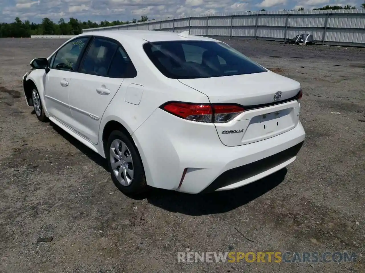 3 Photograph of a damaged car 5YFEPRAE3LP073132 TOYOTA COROLLA 2020