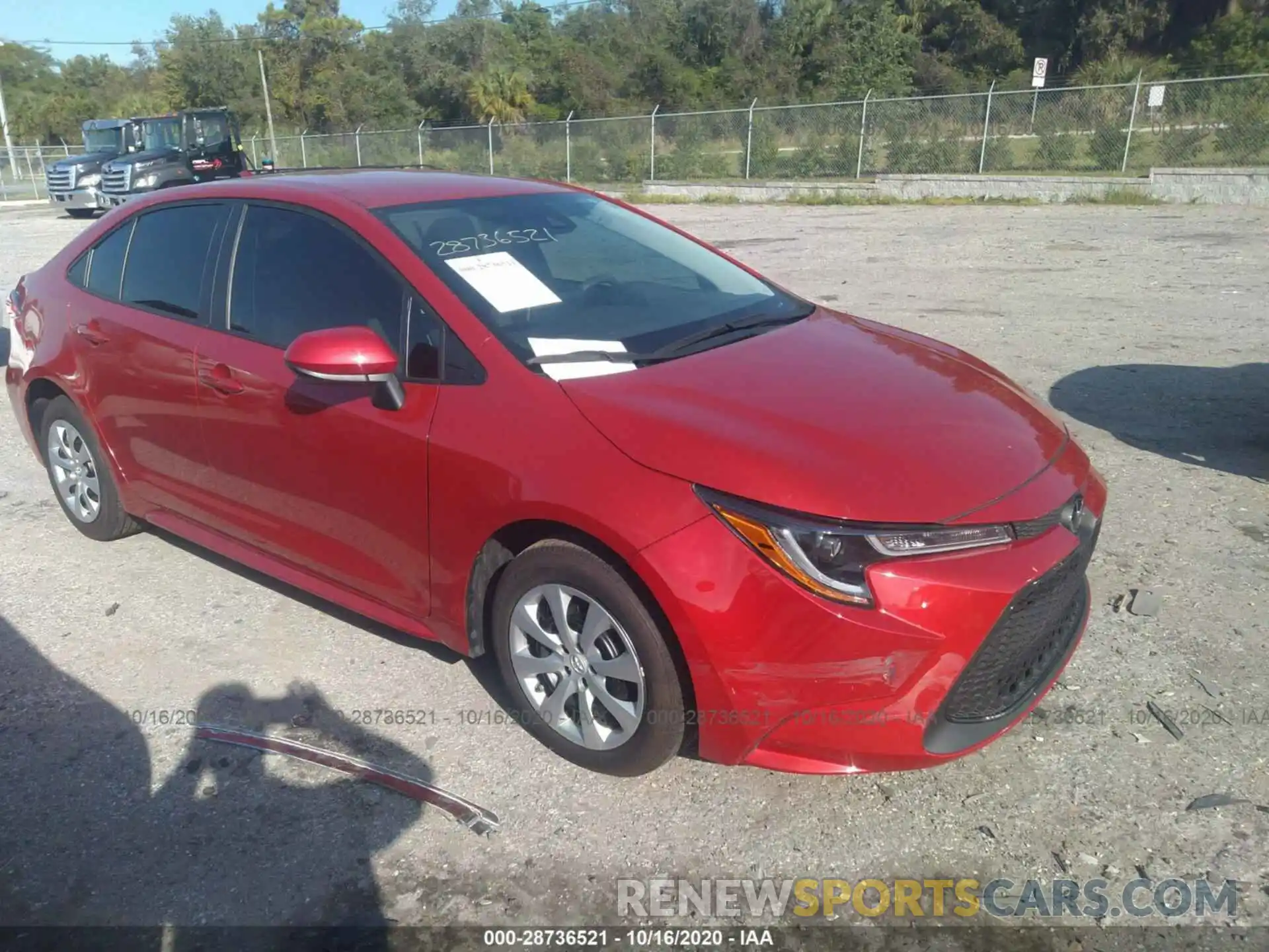 1 Photograph of a damaged car 5YFEPRAE3LP074751 TOYOTA COROLLA 2020