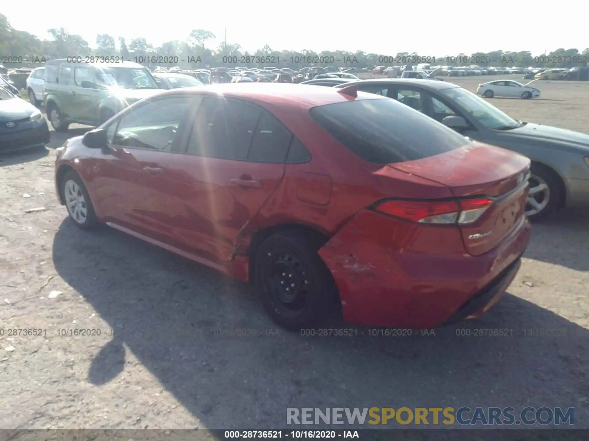 3 Photograph of a damaged car 5YFEPRAE3LP074751 TOYOTA COROLLA 2020