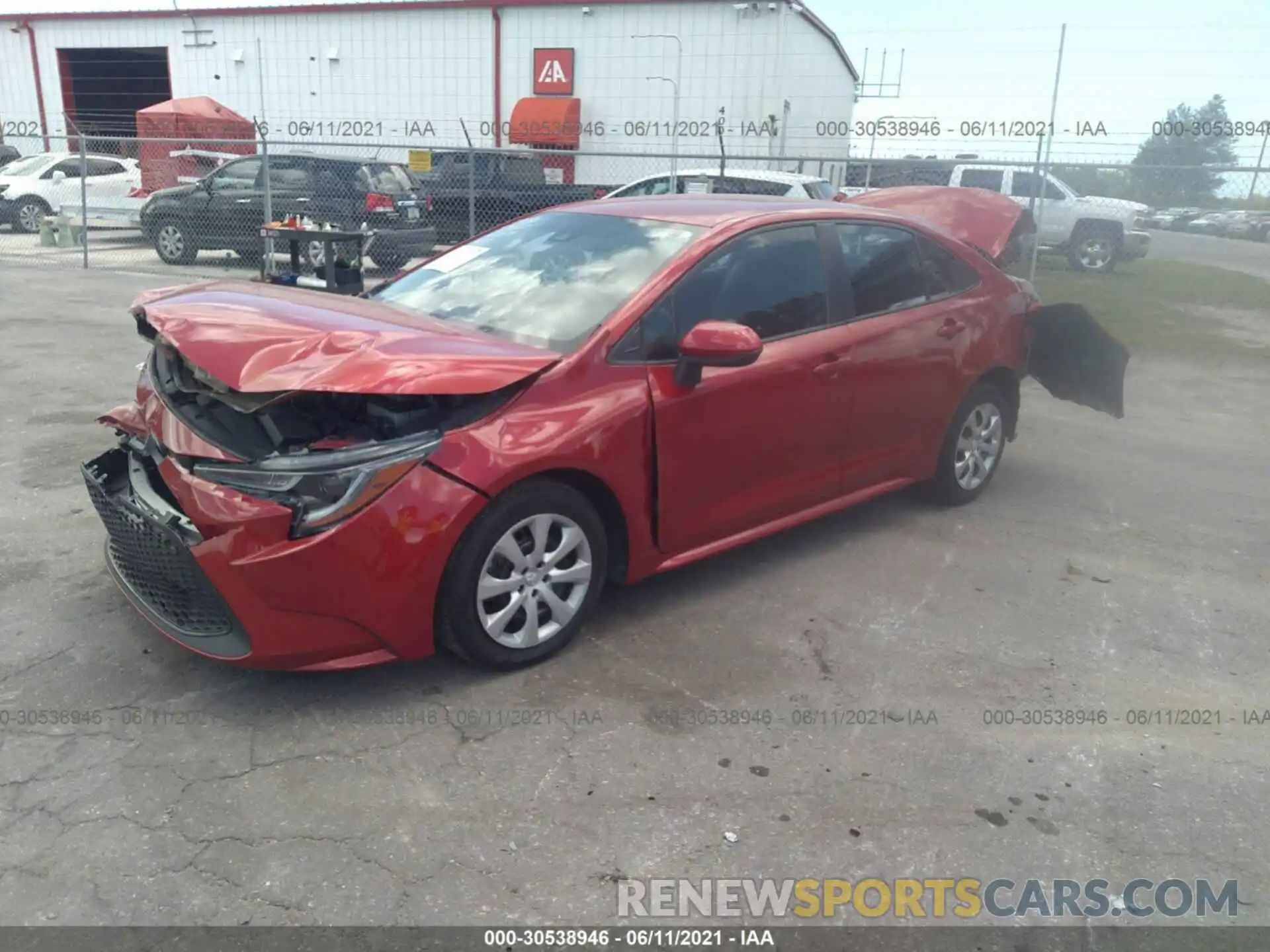 2 Photograph of a damaged car 5YFEPRAE3LP075320 TOYOTA COROLLA 2020