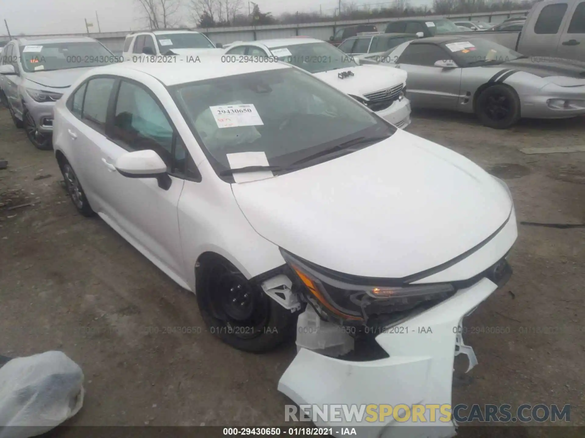 1 Photograph of a damaged car 5YFEPRAE3LP075625 TOYOTA COROLLA 2020