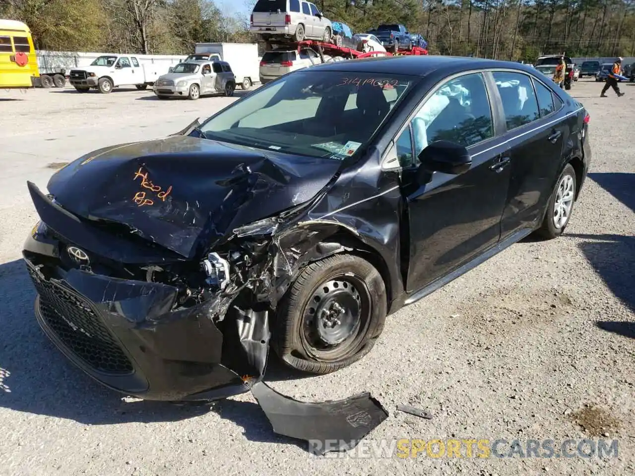 2 Photograph of a damaged car 5YFEPRAE3LP076032 TOYOTA COROLLA 2020