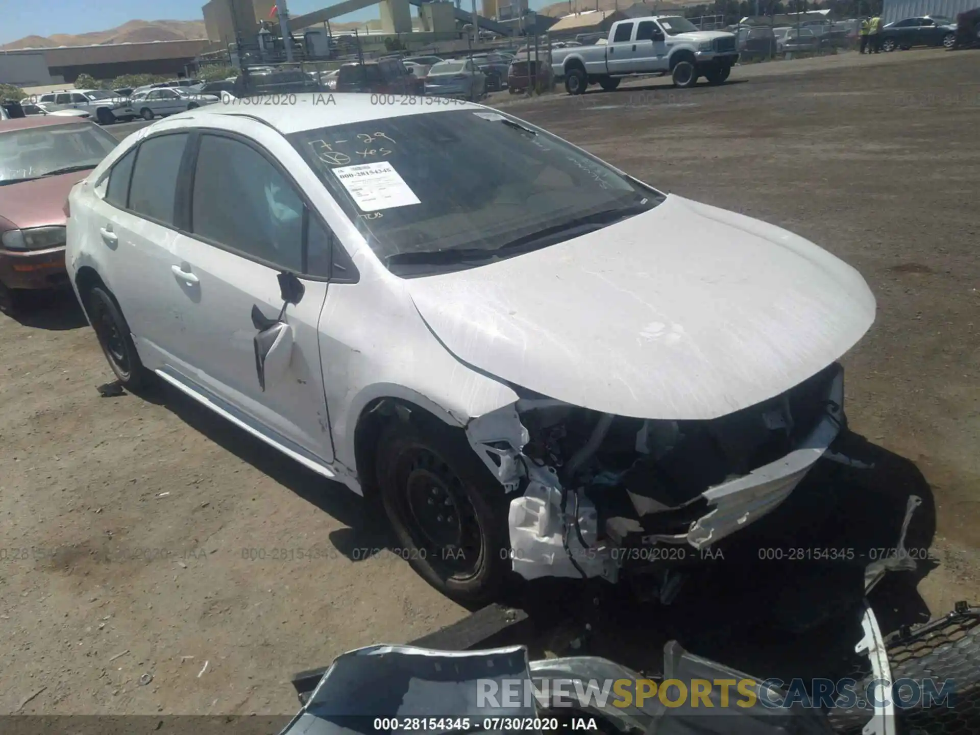 1 Photograph of a damaged car 5YFEPRAE3LP078055 TOYOTA COROLLA 2020