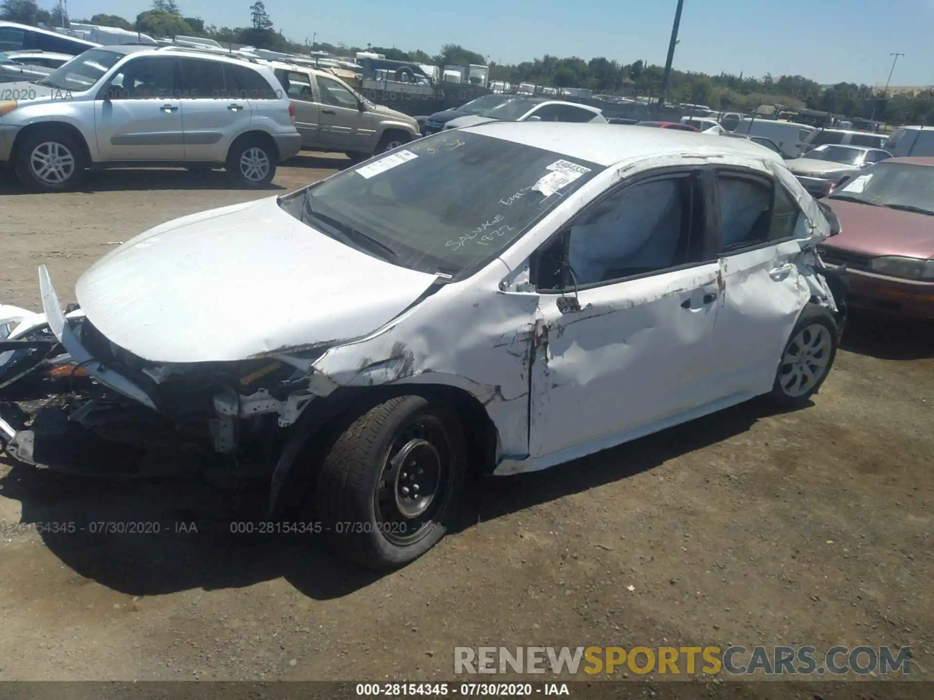 2 Photograph of a damaged car 5YFEPRAE3LP078055 TOYOTA COROLLA 2020