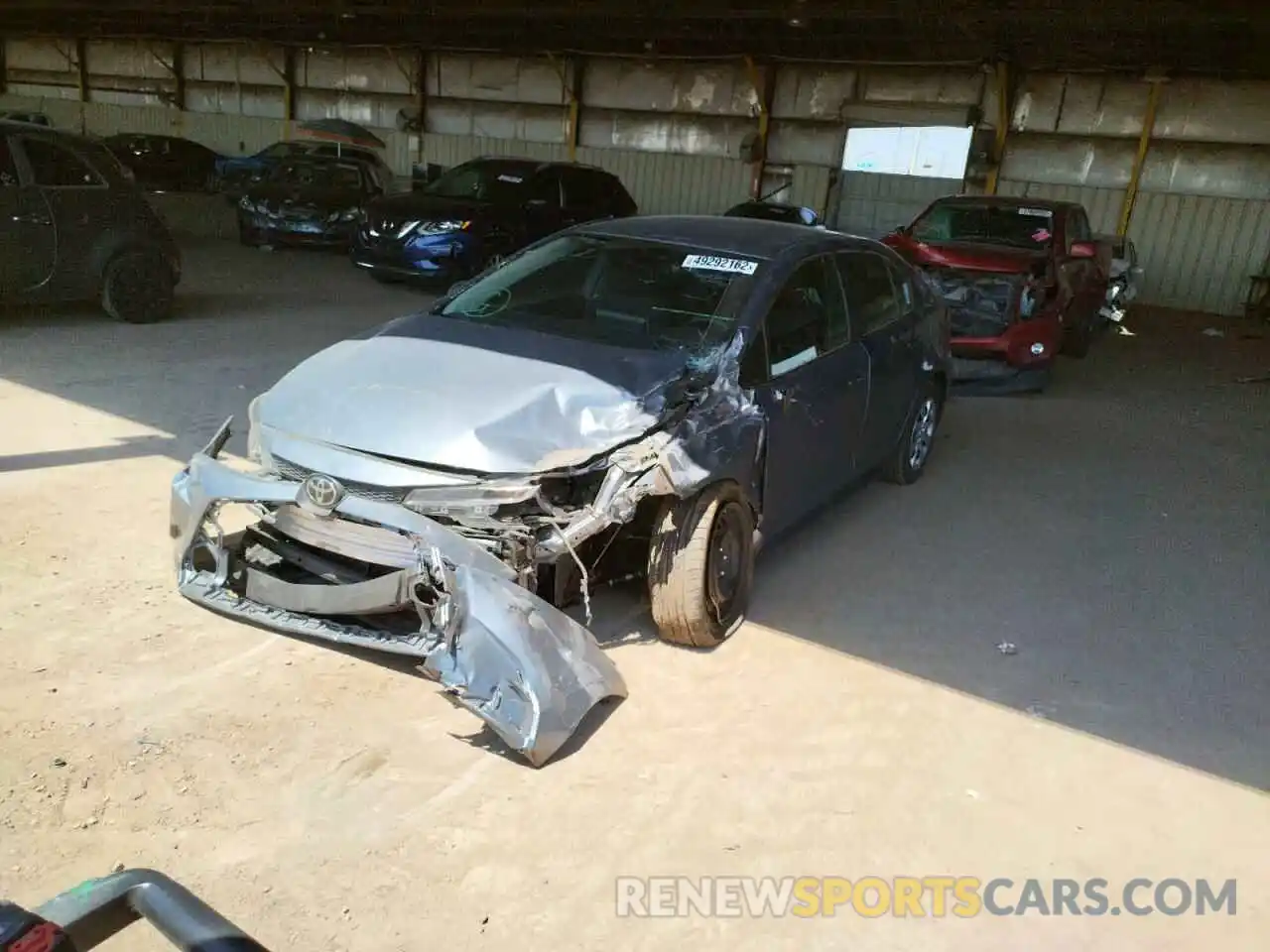 2 Photograph of a damaged car 5YFEPRAE3LP079318 TOYOTA COROLLA 2020